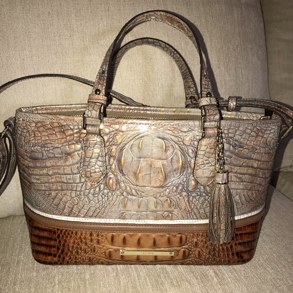 COPY - Brahmin Multi-Tone Croc-Embossed Satchel